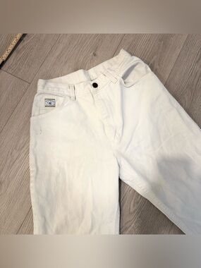 Wrangler White Denim Pants with Patch Pocket Detail